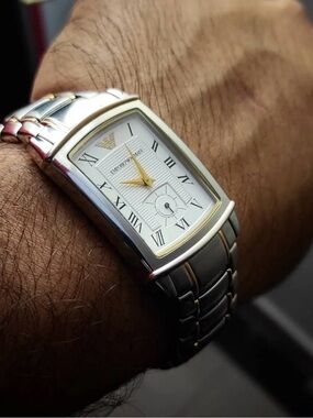 Emporio Armani Classic Tank Two-Tone Men's Watch (Model AR-
0241)